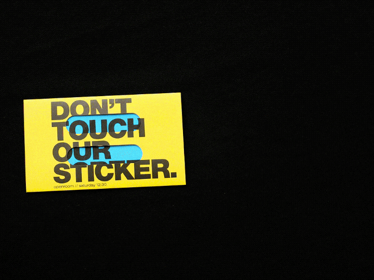 An interactive sticker you can swipe.